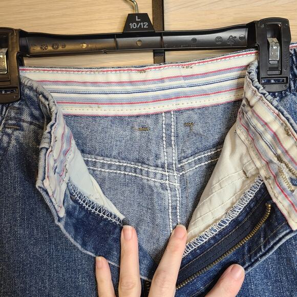 VTG Lee Jeans Womens 8P Short Medium Wash High Elastic Waist Taper Bareback - Picture 5 of 11